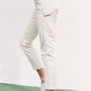 Brandy Melville White Corduroy Pants